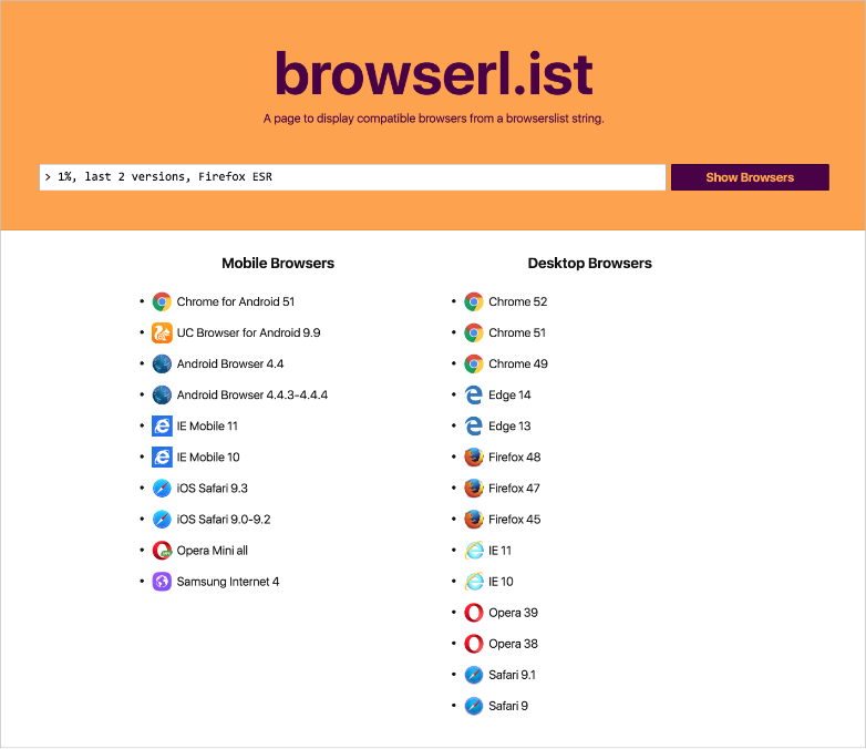 browserlist-display